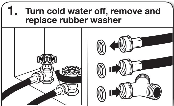 WHIRLPOOL WGD8100BW - INSTALLATION GUIDE - CONNECT INLET HOSES - 1