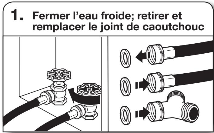 WHIRLPOOL WGD8100BW - INSTALLATION GUIDE - Raccordement des TUYAUX devidange - 1