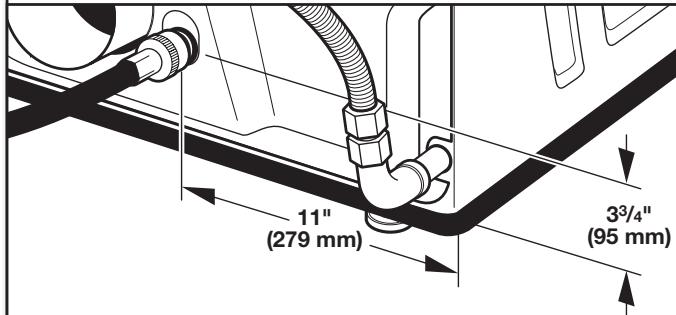 WHIRLPOOL WGD8100BW - INSTALLATION GUIDE - Attach long hose to dryer fill valve and tighten coupling - 1