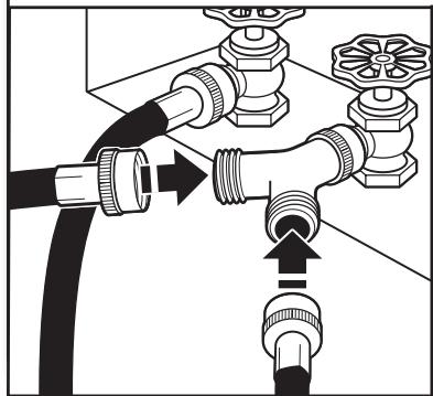 WHIRLPOOL WGD8100BW - INSTALLATION GUIDE - Attach long hose to "Y" connector and tighten couplings - 1