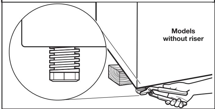 WHIRLPOOL WGD8100BW - INSTALLATION GUIDE - Réglage des pieds de nivellement - 2