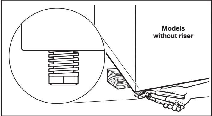 WHIRLPOOL WGD8100BW - INSTALLATION GUIDE - Adjust leveling legs - 2