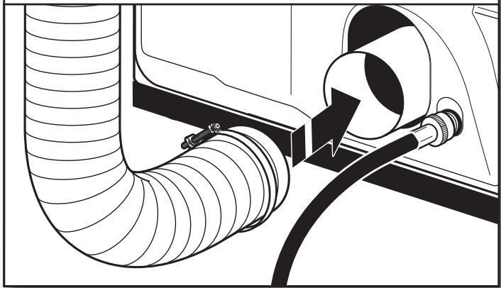 WHIRLPOOL WGD8100BW - INSTALLATION GUIDE - Raccorder le conduit d'évacuation au clapet d'évacuation - 1
