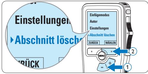 PHILIPS LFH-9172 - Löschen eines Abschnittes innerhalb eines Diktats - 2