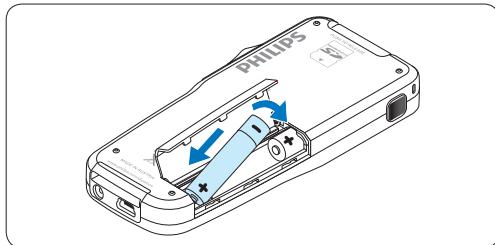 PHILIPS LFH-9172 - Einsetzen der Batterien - 3