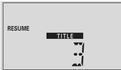 PHILIPS EXP503 - Storing the last position played - RESUME - 2