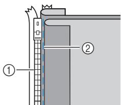 BROTHER F420 - Fixation d'une fermeture à glissière sur le côté - 9