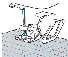 BROTHER F420 - Utilisation du guide pour quilting (courtepointe) (vendu séparément pour certains modèles) - 4