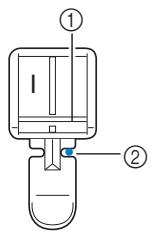 BROTHER F420 - Fixez le support du pied-de-biche sur le côté droit du crochet du pied pour fermetures à glissière « i - 1