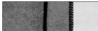 BROTHER M343D - Point de surjet étroit 2,0 mm et point de surjet roulé 2,0 mm - 1