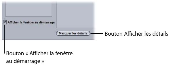 APPLE COMPRESSOR 4 - Case à cocher « Afficher la fenêtre au démarriage » - 1