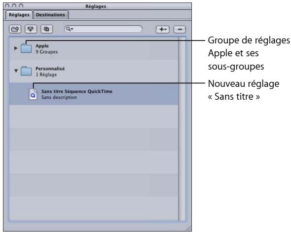 APPLE COMPRESSOR 4 - Liste Réglages - 1