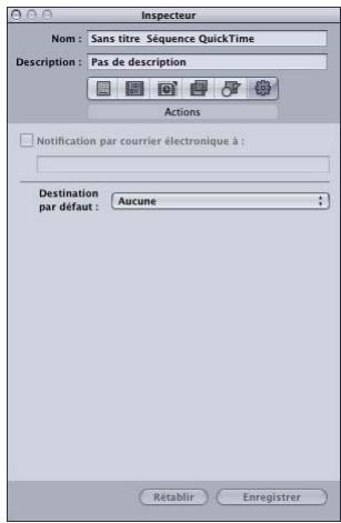 APPLE COMPRESSOR 4 - À propos de la sous-fenêtre Actions - 1