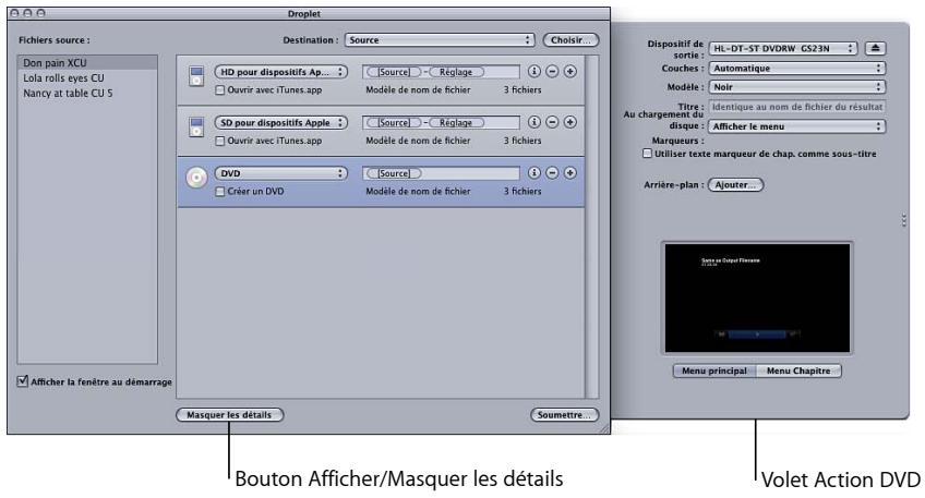 APPLE COMPRESSOR 4 - Bouton Afficher/Masquer les détails - 1