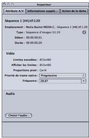 APPLE COMPRESSOR 4 - Sélectionnez la tâche dans la fenêtre Lot. - 1