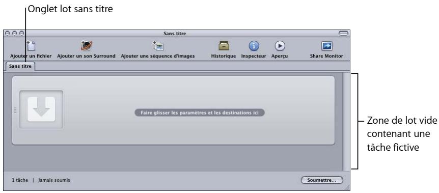 APPLE COMPRESSOR 4 - Pour ajouter des fichiers multimédias sources à un lot - 1