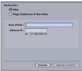 APPLE COMPRESSOR 4 - Zone de dialogue Adresse de l'ordinateur distant - 1