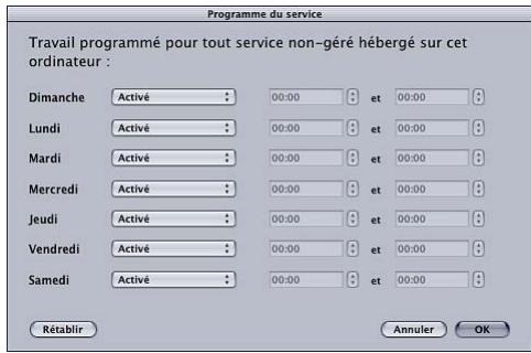 APPLE COMPRESSOR 4 - Planification de la disponibilité des services - 1