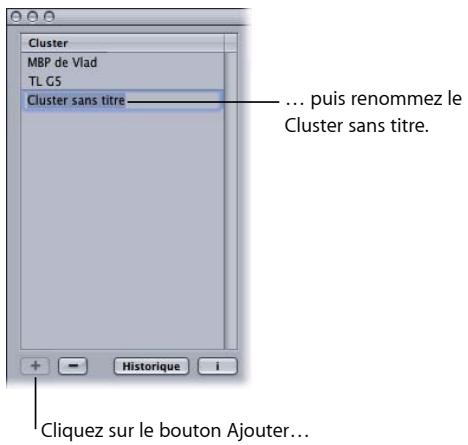 APPLE COMPRESSOR 4 - Pour creer un nouveau cluster - 1