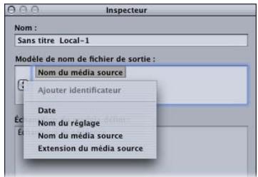 APPLE COMPRESSOR 4 - Utilisation de l'Inspecteur avec l'onglet Destinations - 1
