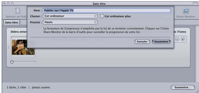 APPLE COMPRESSOR 4 - Étape 3: Soumission du lot - 1