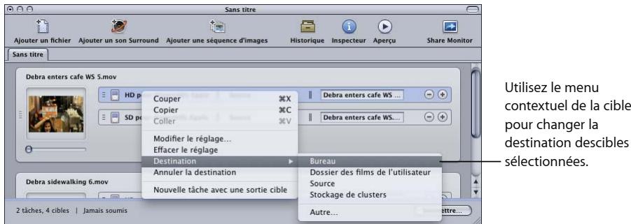 APPLE COMPRESSOR 4 - Pour affecter un réglage et une destination à une tâche - 4