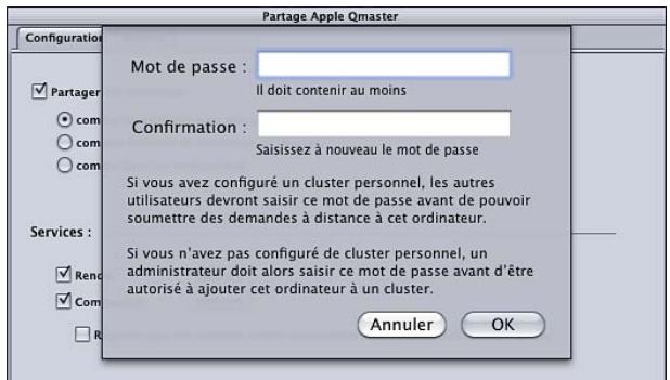 APPLE COMPRESSOR 4 - Pour définiir ou modifier un mot de passage de service - 1