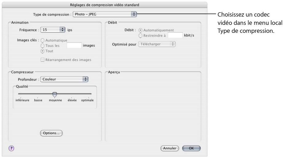 APPLE COMPRESSOR 4 - Étape 2 : Ajout d'un codec video QuickTime - 1