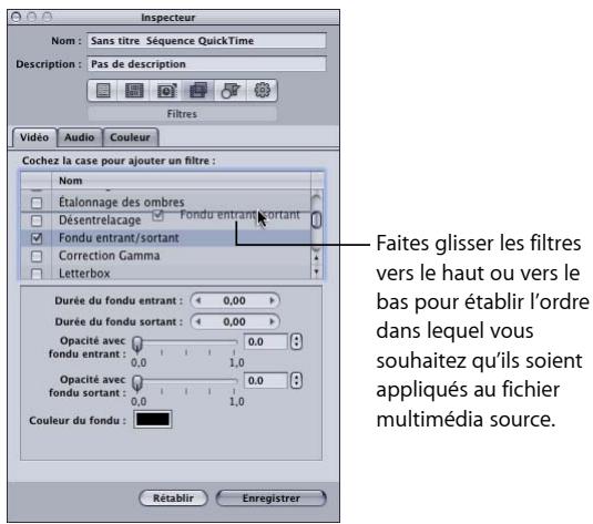 APPLE COMPRESSOR 4 - Pour ajouter des filtres à un réglage - 2