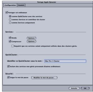 APPLE COMPRESSOR 4 - Interfaces du système de traitement distribué Apple Qmaster - 1