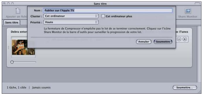 APPLE COMPRESSOR 4 - Étape 2: Soumission de lots Compressor àtraiter - 1
