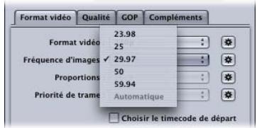 APPLE COMPRESSOR 4 - Onglet Format video - 3