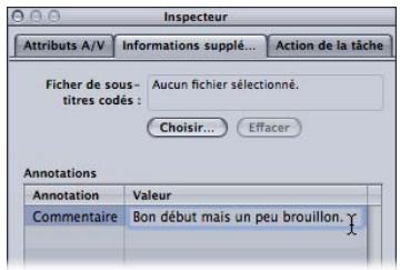 APPLE COMPRESSOR 4 - Pour ajouter une annotation - 2