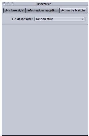 APPLE COMPRESSOR 4 - Onglet Action de tâche - 1