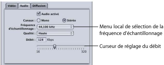 APPLE COMPRESSOR 4 - Sous-fenêtre Audio - 1