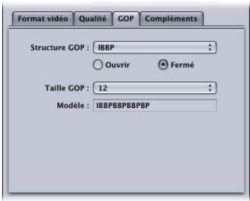 APPLE COMPRESSOR 4 - Onglet GOP - 1
