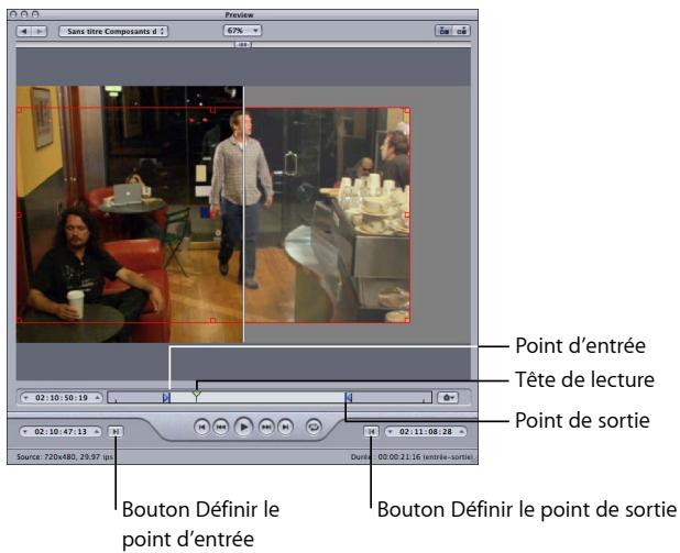 APPLE COMPRESSOR 4 - Pour désigner une section de votre fichier multimédia pour transcodage - 1