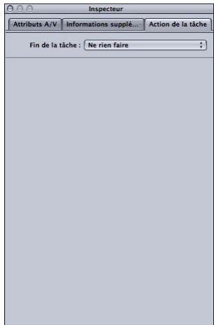 APPLE COMPRESSOR 4 - Onglet Action de tâche - 1