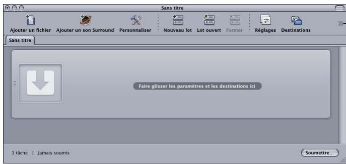 APPLE COMPRESSOR 4 - Pour personneliser la barre d'outils de la fenetre Lot - 2