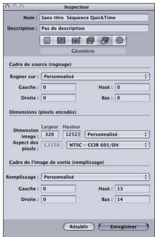 APPLE COMPRESSOR 4 - Ajustements de géométrie pour un réglage - 1