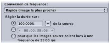 APPLE COMPRESSOR 4 - Conversion de la vitesse d'une video - 1