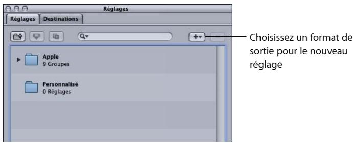 APPLE COMPRESSOR 4 - Pour creer un réglage - 1