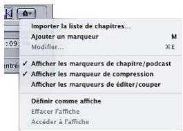 APPLE COMPRESSOR 4 - Pour ajouter manuellement un marqueur de compression à un plan - 1
