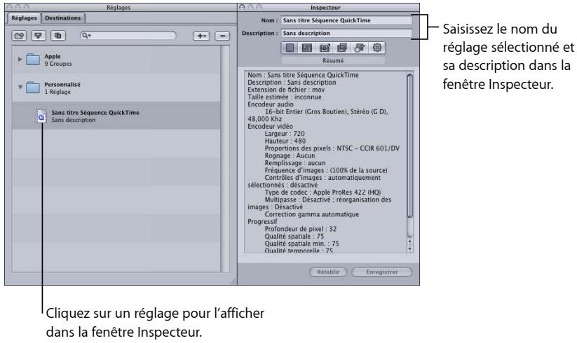 APPLE COMPRESSOR 4 - Liste Réglages - 2
