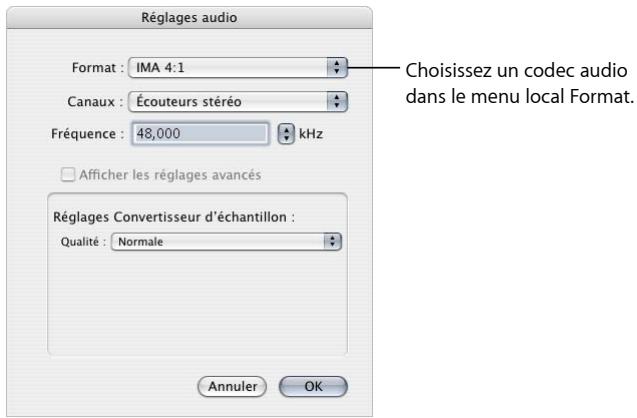 APPLE COMPRESSOR 4 - Étape 3 : Ajout d'un codec audio QuickTime - 1
