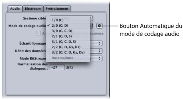 APPLE COMPRESSOR 4 - Réglages de l'onglet Audio - 2