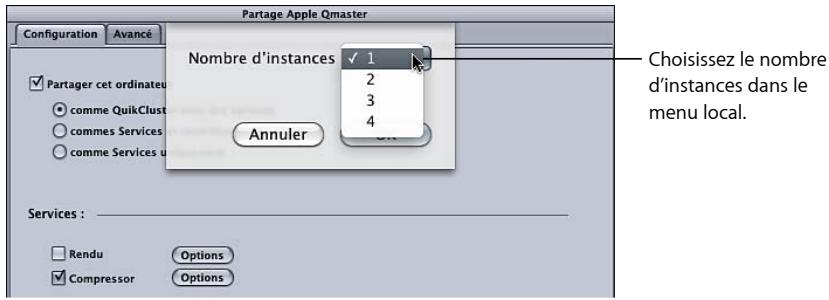 APPLE COMPRESSOR 4 - Pour changer le nombre d'instances de services de traitement sur un ordinateur - 1