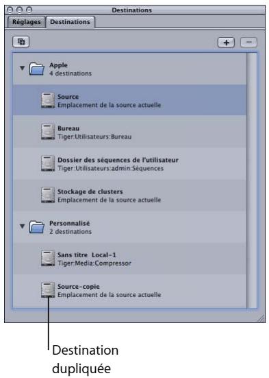 APPLE COMPRESSOR 4 - Pour dupliquer une destination - 2