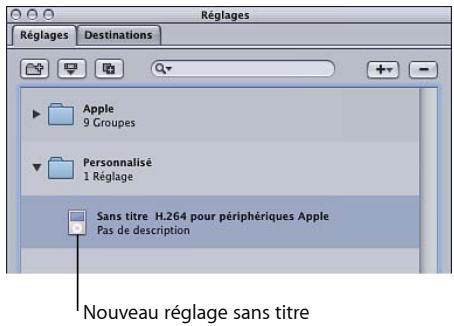 APPLE COMPRESSOR 4 - Pour creer un réglage - 2
