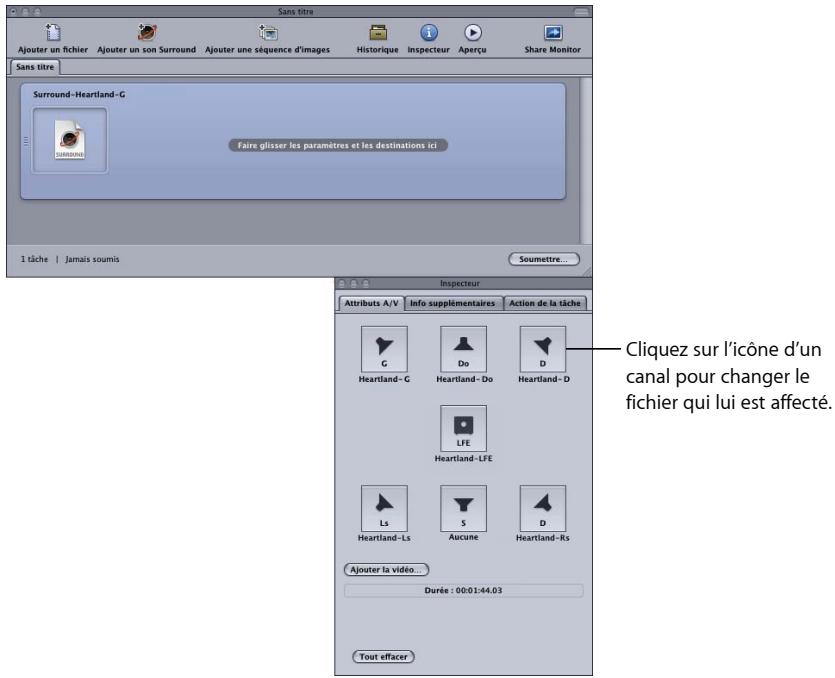 APPLE COMPRESSOR 4 - Pour afficher des fichiers à des canaux Surround avec des codes d'identificateur de canal - 1